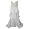 thumbnail image 1 of Vestido medieval de manga larga con escote en V para mujer, largo hasta el suelo, para cosplay, 1 of 2