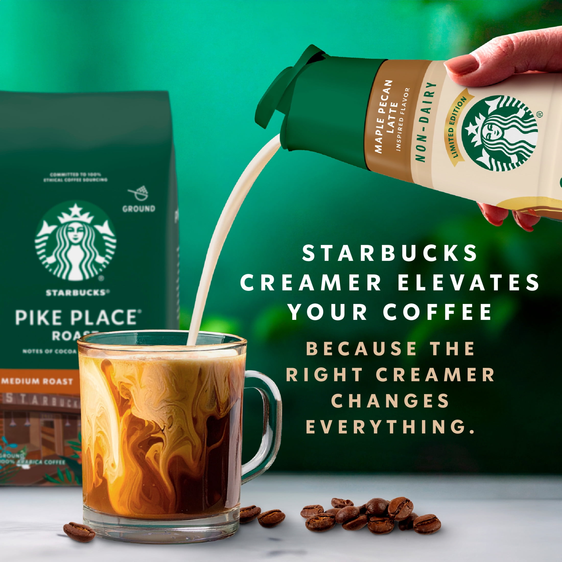 Starbucks Maple Pecan Latte Inspired Non-Dairy Creamer, 28 fl. oz. Bottle 28 fl oz