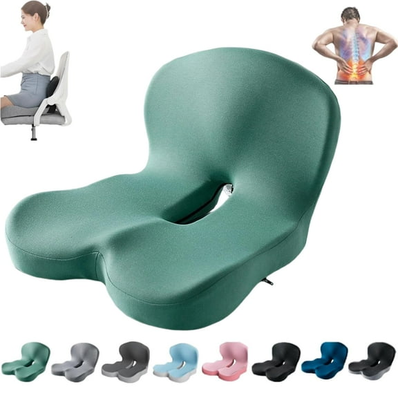 Seravalabs Cushion, Seravalabs Orthopedic Cushion, Ergonomic Memory Foam L-Shaped Integrated Seat Cushions, Instant Relief Sciatica Pain,Non Slip for Office Chair, Car Seat