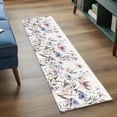 thumbnail image 4 of Botanical Flowers Runner Rug 2x6 FT, Non Slip Hallway Carpet, Watercolor Farmhouse Floral Herbs Washable Soft Floor Carpet Throw Runner Carpet Long Rug for Entryway Kitchen Bedside Sliding Door, 4 of 9