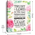 thumbnail image 2 of Trust in The Lord Proverbs 3:5-6 Canvas Wall Art,Bible Verse Scripture Canvas Painting Prints for Christian Home Bedroom Office Church Religious Wall Decor, 2 of 6