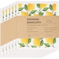 thumbnail image 2 of Swedish Dishcloths for Kitchen, Lemon Print, Reusable Dishcloths, Eco Friendly Compostable Wash Rags, Absorbent Cellulose Sponge, Bulk 6 Pack, 2 of 5