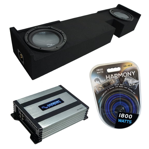 00-03 Ford F-150 Ext Super Cab Truck Harmony R124 Dual 12" Sub Box & HA-A400.1