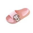 thumbnail image 3 of Eltusu Girls Slides, Soft Bottom Open Toe No Slip Bathroom Summer Slippers Pink Size 1(Big Kids), 3 of 4