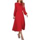 thumbnail image 3 of Vestidos de primavera para las mujeres 2024 vestido boho casual color sólido manga media gran swing vestido de cintura alta vestidos de novia de verano, 3 of 5