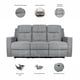 thumbnail image 5 of SOFÁ RECLINABLE MOON 3 PLAZAS GRIS OXFORD, 5 of 6