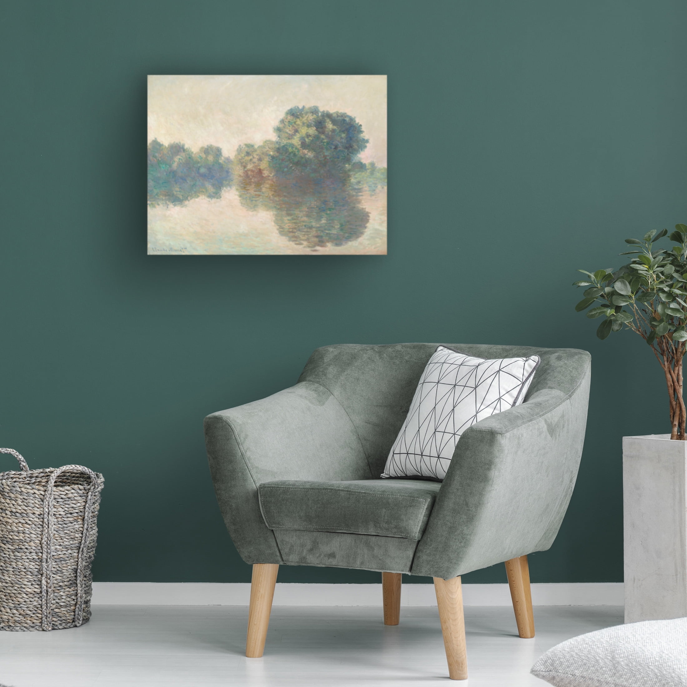 Claude Monet 'The Seine at Giverny, 1897' Canvas Art - 32 x 24 Inches