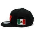 thumbnail image 2 of Top Level Mexico Flag Caracara Eagle Coat of Arms Snapback  Black Hat, 2 of 3