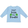 thumbnail image 3 of Inktastic Part Irish All Trouble St. Patrick's Day with Green Clovers Boys or Girls Long Sleeve Toddler T-Shirt, 3 of 5