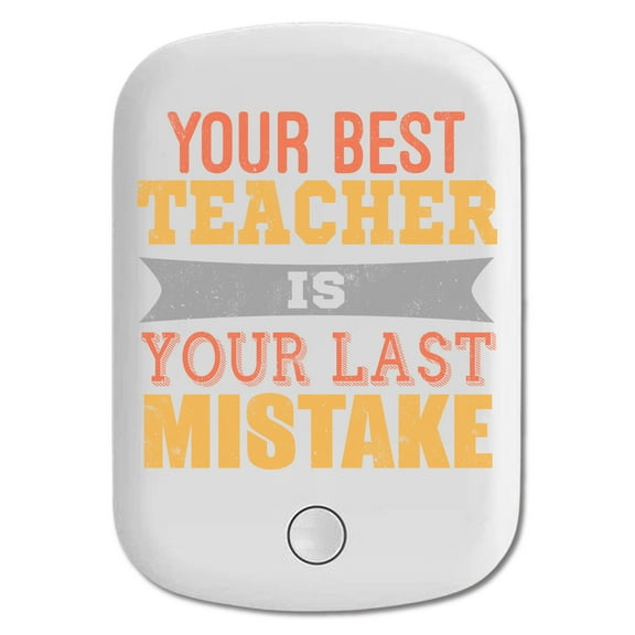 DistinctInk Magnetic Battery Pack, 5000 mAh Wireless Portable Charger with USB-C Cable, Compatible with MagSafe iPhone 14 / 13 / 12 Series - Best Teacher Is Last Mistake