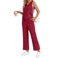 thumbnail image 2 of Fantaslook Womens Two Pieces Sets Summer Outfits Tank Tops and Wide Leg Pants Matching Sets Casual Loungewear, 2 of 8