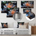 thumbnail image 4 of Designart "Crystal Clear Beauty in Orange Flowers I" Floral Metal Art Living Room, 4 of 5