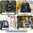 thumbnail image 6 of Large Cat Backpack Carrier Expandable Pet Carrier Backpack for Small Dogs Medium Cats Fit Up to 18 Lbs, Dog Backpack Carrier, Foldable Puppy Backpack Carrier for Travel, Hiking,Grey, 6 of 7