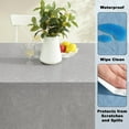thumbnail image 3 of Newbridge Grey Napa Leaf Solid Color 60 x 102 inch Rectangle Vinyl Flannel Backed Tablecloth, 3 of 8