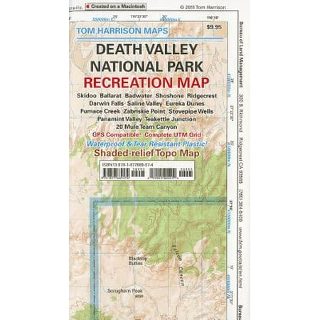 Death Valley National Park Recreation Map (Best Places To Stay In Death Valley National Park)