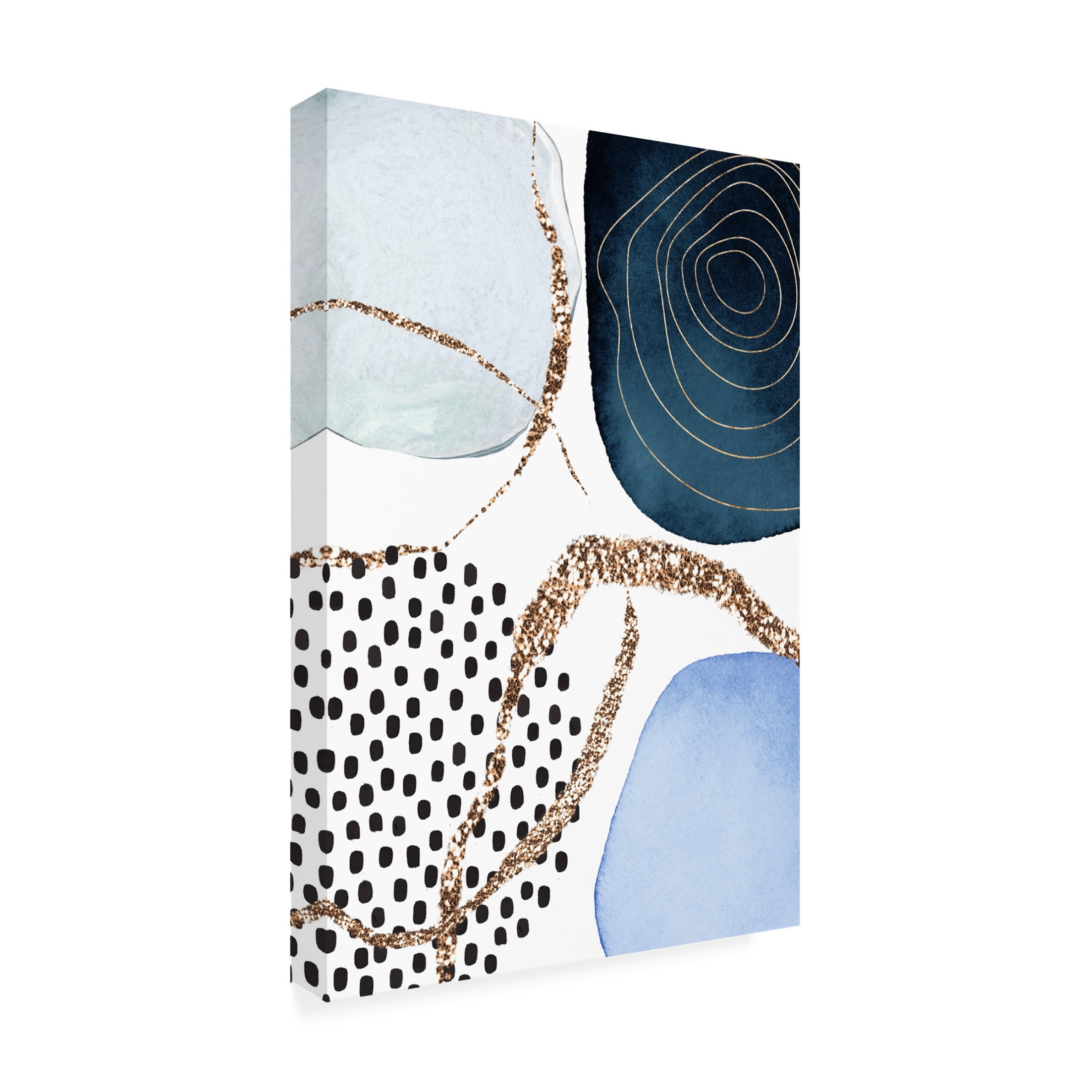 Trademark Fine Art Sally Ann Moss Aesthetic Blues 1 Canvas Wall Art