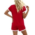 thumbnail image 5 of WAYUTE Womens Sets 2 Piece Outfits Summer Casual Short Sleeve Shorts Comfortable Round Neck Sports Athletic Summer Outfit with Pockets, 5 of 5