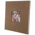 thumbnail image 1 of HINTRMENT Reusable Coffee Linen Photo Album with Self Adhesive Pages for Displaying Favorite Pictures, 1 of 5
