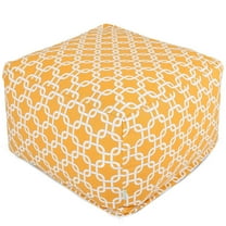 Majestic Home Goods Ottoman Pouf Links Yellow