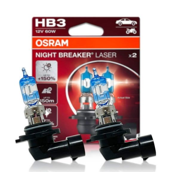 HB3 9005: Osram 9005NL-2HB Night Breaker Laser Halogen Bulbs | Eco Pack | Pack of 2