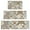 Brown Ethnic Floral, variant on Brown Geometric Triangle Diamond Pattern Kitchen Rugs Sets Of 3,Kitchen Runner Rugs Non Skid Washable,Decorative Kitchen Floor Mats for Kitchen,Sink,Laundry,17"x30" 17"x47" 17"x59"