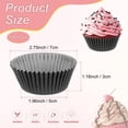 thumbnail image 3 of Uxcell 100-Pack Moldes de Cupcake Estándar para Hornear, Fundas para Cupcake Resistentes a la Grasa para Boda/Cumpleaños/Fiestas/ Navidad [Negro], 3 of 6