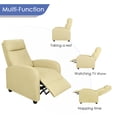 thumbnail image 7 of Lacoo Home Theater Recliner with Padded Seat and Backrest, Cream Faux Leather, 7 of 7