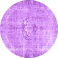 thumbnail image 1 of Ahgly Company Indoor Round Persian Purple Traditional Area Rugs, 5' Round, 1 of 4