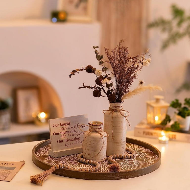 Round Wood Trays (3)