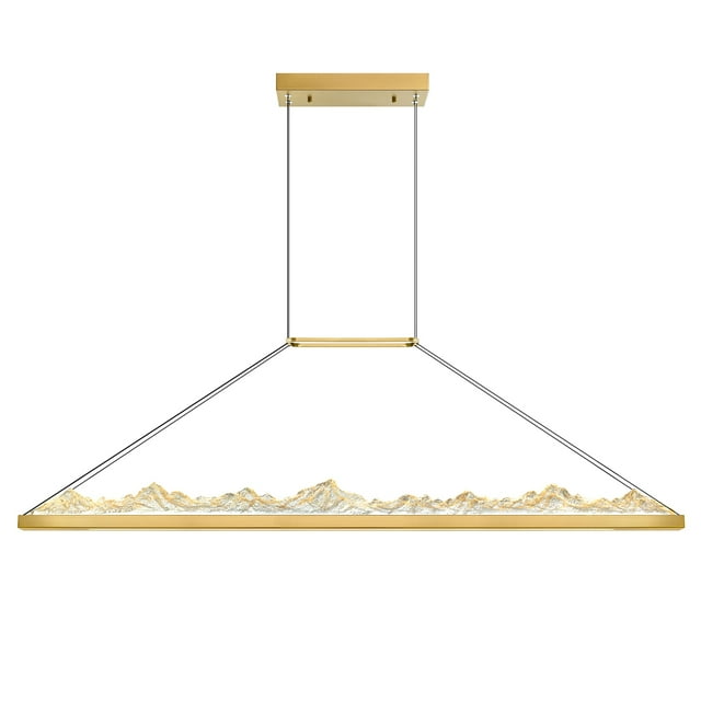 Lustre en Laiton à DEL Intégré Himalayas