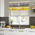 thumbnail image 5 of Nautical Anchor Valances for Windows, Decorative Rod Pocket Window Valance Curtains, Yellow Gray Gradient Wooden Grain Short Curtain Drapes for Kitchen/Bathroom/Living Room, 2 Panels, 42" W x 18" L, 5 of 8