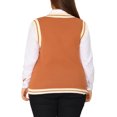 thumbnail image 3 of Agnes Orinda Women's Plus Size V Neck Sleeveless Bear Knit Sweater Vest, 3 of 6