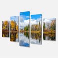 thumbnail image 2 of Nice Autumn Trees With Forest Lake - Landscape Canvas Art Print, 2 of 3