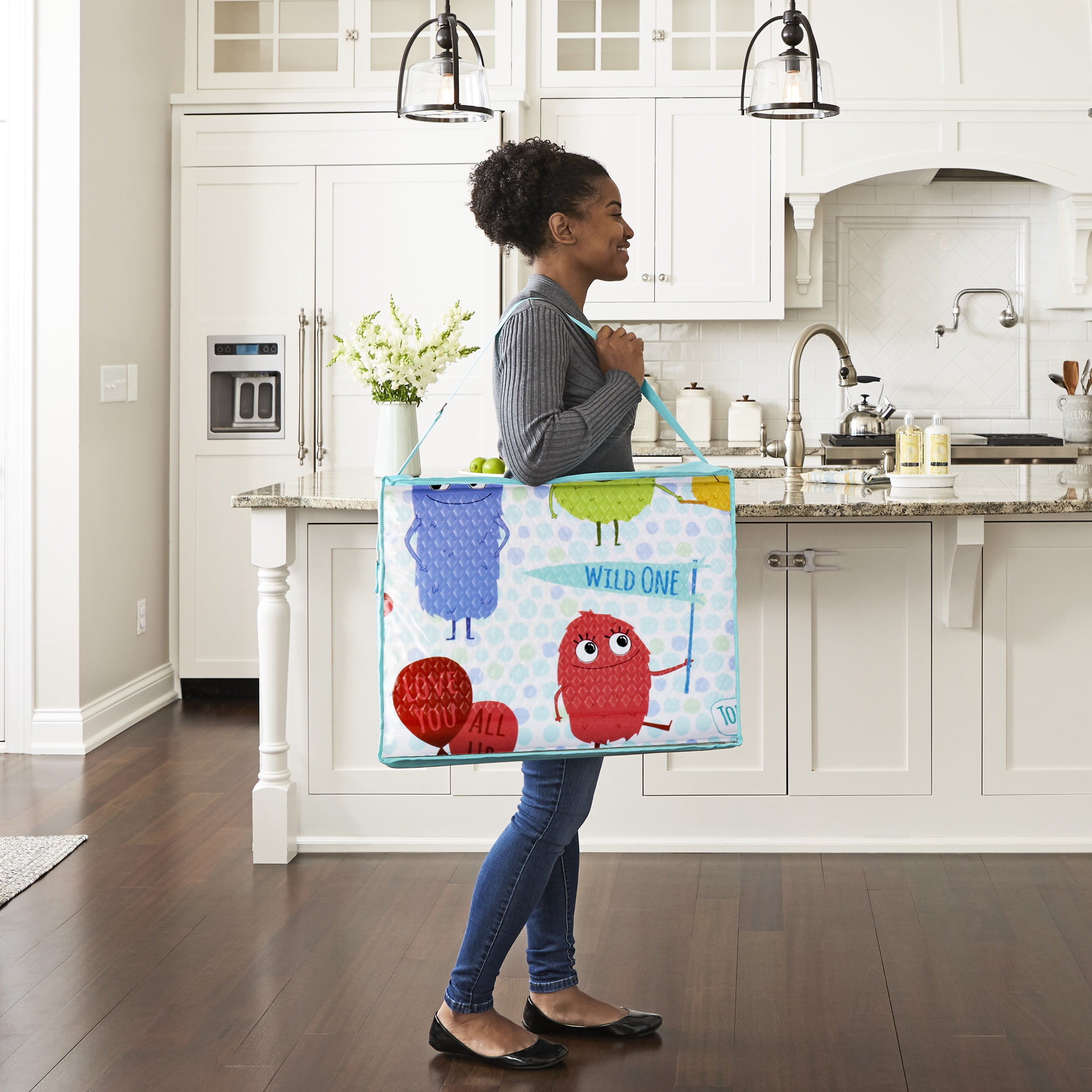 Toddleroo by North States  Superyard Folding Toddleroo Friends Play Mat for Babies, Extra Large 71” x 71”, Multicolor