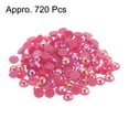 thumbnail image 3 of REGALWOVEN 6mm AB Flat Back Pearls Loose Half Round Resin Pearl Beads DIY Crafts Colorful Bright Red, 3 of 5