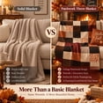 thumbnail image 4 of Halloween Throw Blanket, 39.37 x 27.56 in Throw Blanket Gentle Fleece Fall Blanket Cozy Warm Cute Halloween Patchwork Blanket, Ultra-Soft Blankets and Throws for Couch Sofa Bed, 4 of 8