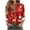 01 Red1, variant on Weiqiqre Womens Fall Clothes Long Sleeve Christmas Shirts Santa Claus Party Button Down Shirts X-Mas Funky Hawaiian Shirt