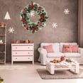 thumbnail image 4 of Christmas Wreaths for Front Door, Holiday Indoor Outdoor Decorative Garland Window Door Hanging Party Favor; 15.75incehs, 4 of 6