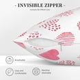 thumbnail image 5 of ZNDUO Square Home Decorative Throw Pillows, Corduroy Pink Watercolor Heart Doodle Pattern Couch Pillows, Throw Pillows for Bed, 18"x18", 5 of 8