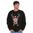 thumbnail image 4 of Christmas Rudolph Reindeer Stitch Sweatshirt for Men or Women Brisco Brands S, 4 of 6