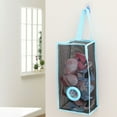 thumbnail image 4 of Hanging Folding Mesh Garbage Bag Organizer Trash Bags Holder Recycling Containers Storage for Kitchen - Size S(Blue), 4 of 5