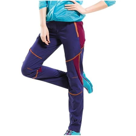 ABATAB Womens Outdoor Pants Quick Dry Hiking Workout Pants Snowboard Breathable Exercise Athletic Trousers with Zipper Pockets