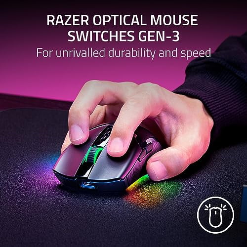 Razer Cobra Pro Wireless Gaming Mouse: 10 Customizable Controls - Chroma  RGB Lighting - 30K Optical Sensor - Gen-3 Optical Switches - 2.4GHz,  Bluetooth & USB Type C - Up to 170 Hr Batt 