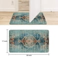 thumbnail image 6 of Boho Blue Carpet Door Mat Welcome Door Mat for Front Door, Home Entrance, Yard, Floor, Patio, Non Slip Spring Summer Welcome Mat Indoor Outdoor Doormat 30"*17", 6 of 6