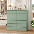 thumbnail image 4 of Homfa 6 Drawer Dresser, Modern Storage Cabinet for Bedroom,Tall Chest of Drawers for Living Room，Green, 4 of 7