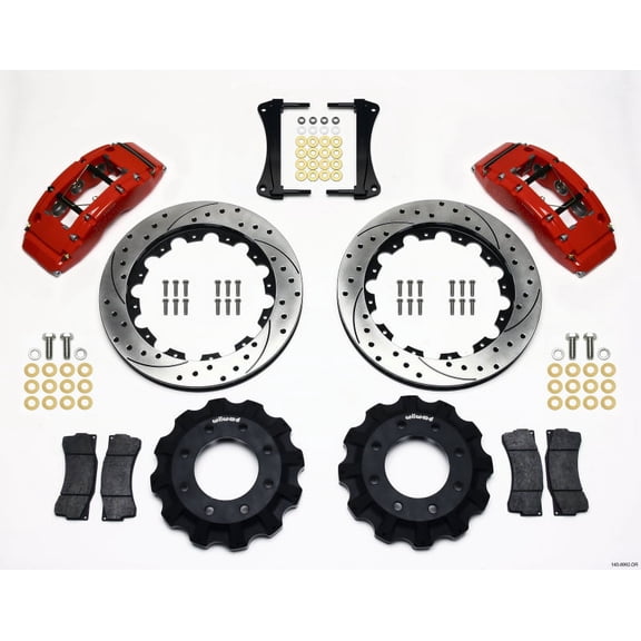 Wilwood TC6R Front Kit 16.00in Drilled Red 1999-2014 GM Truck/SUV 1500