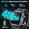 thumbnail image 3 of Haulvean 2.01-inch Military Smart Watches for Men with IP68 Waterproof/Answer/Make Calls/100+ Sport Modes, Outdoor Sports Fitness Tracker Watch fits for Android and Iphone Devices (Black), 3 of 6