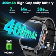 Haulvean 2.01-inch Military Smart Watches for Men with IP68 Waterproof/Answer/Make Calls/100+ Sport Modes, Outdoor Sports Fitness Tracker Watch fits for Android and Iphone Devices (Black)