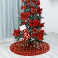 thumbnail image 1 of AMERTEER Tree Skirt Christmas Under Tree Foot Mat Snowflake Decoration Polyester Floor Gift Stocking Pad Set, 1 of 8
