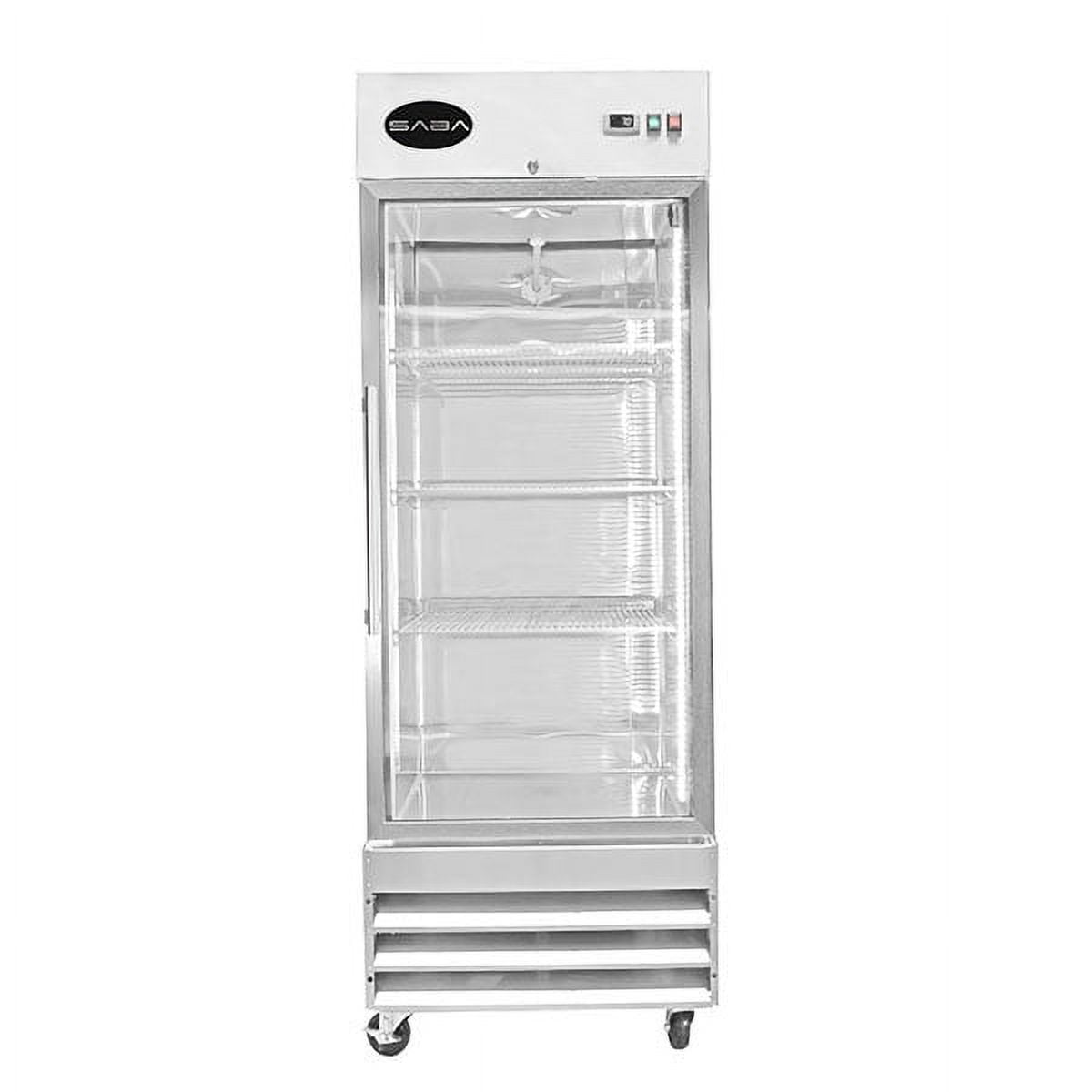 Heavy Duty Commercial 23 cu ft Stainless Steel Glass Door Reach-In Freezer (1 Door)